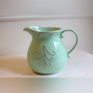 Harry & David Embossed Green Pitcher / Pot